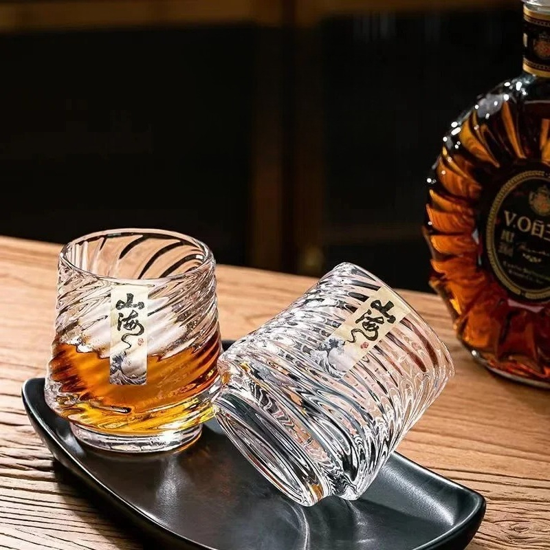 Wine Beer Glass Set - طقم أكواب ويسكي زجاجية، كؤوس شانهاي،