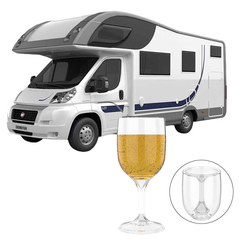 Wine & Beer Quito - للطي كأس للنبيذ شفافة الغذاء الصف
