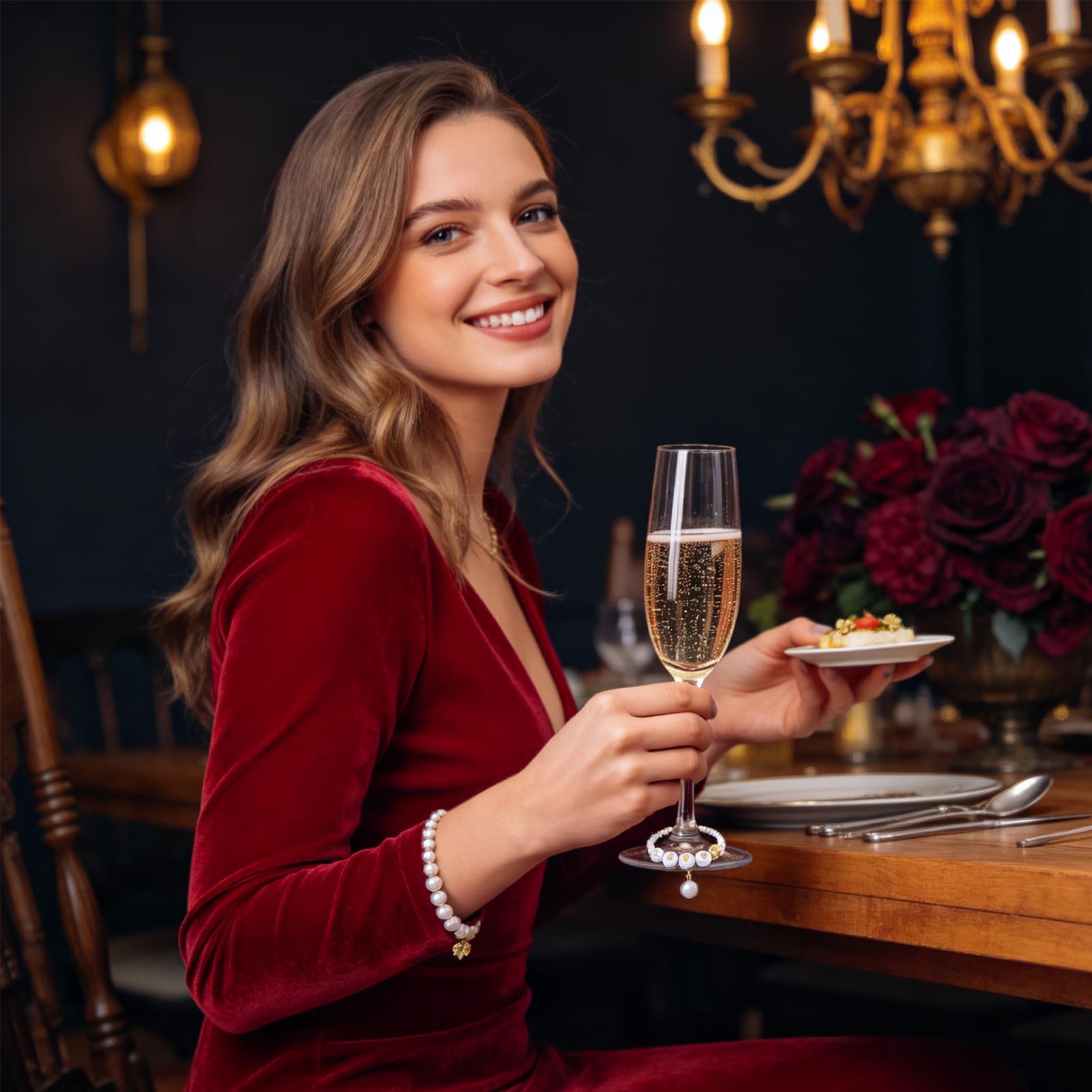 زينة للمشروبات للزجاجات مع خرز - مراجعة Wine & Beer Quito وسعره