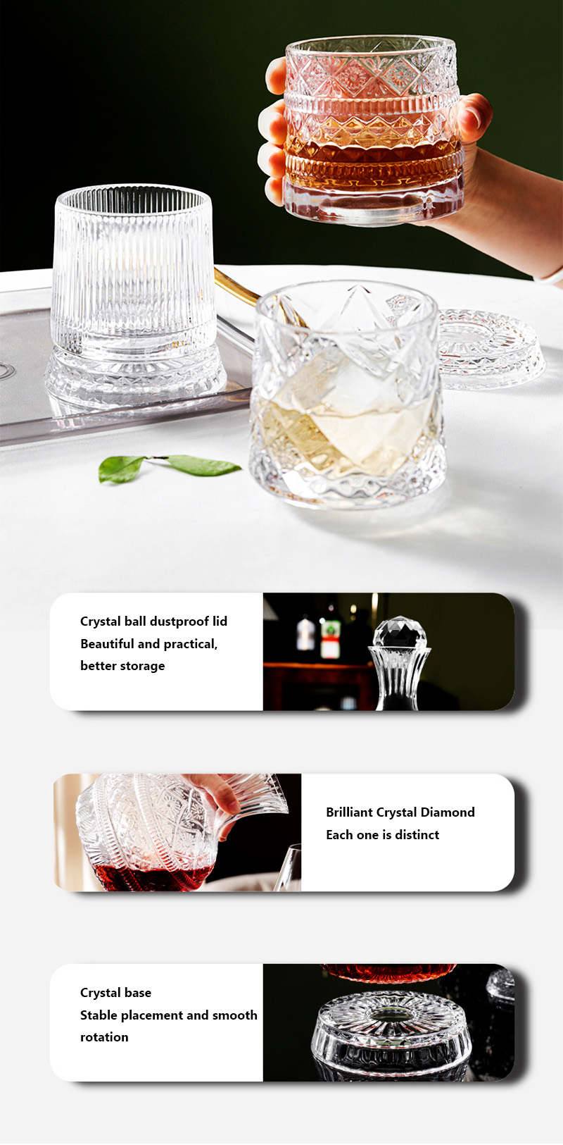 DEOUNY إناء النبيذ الدوار الما - مراجعة Wine Beer Glass Set وسعره