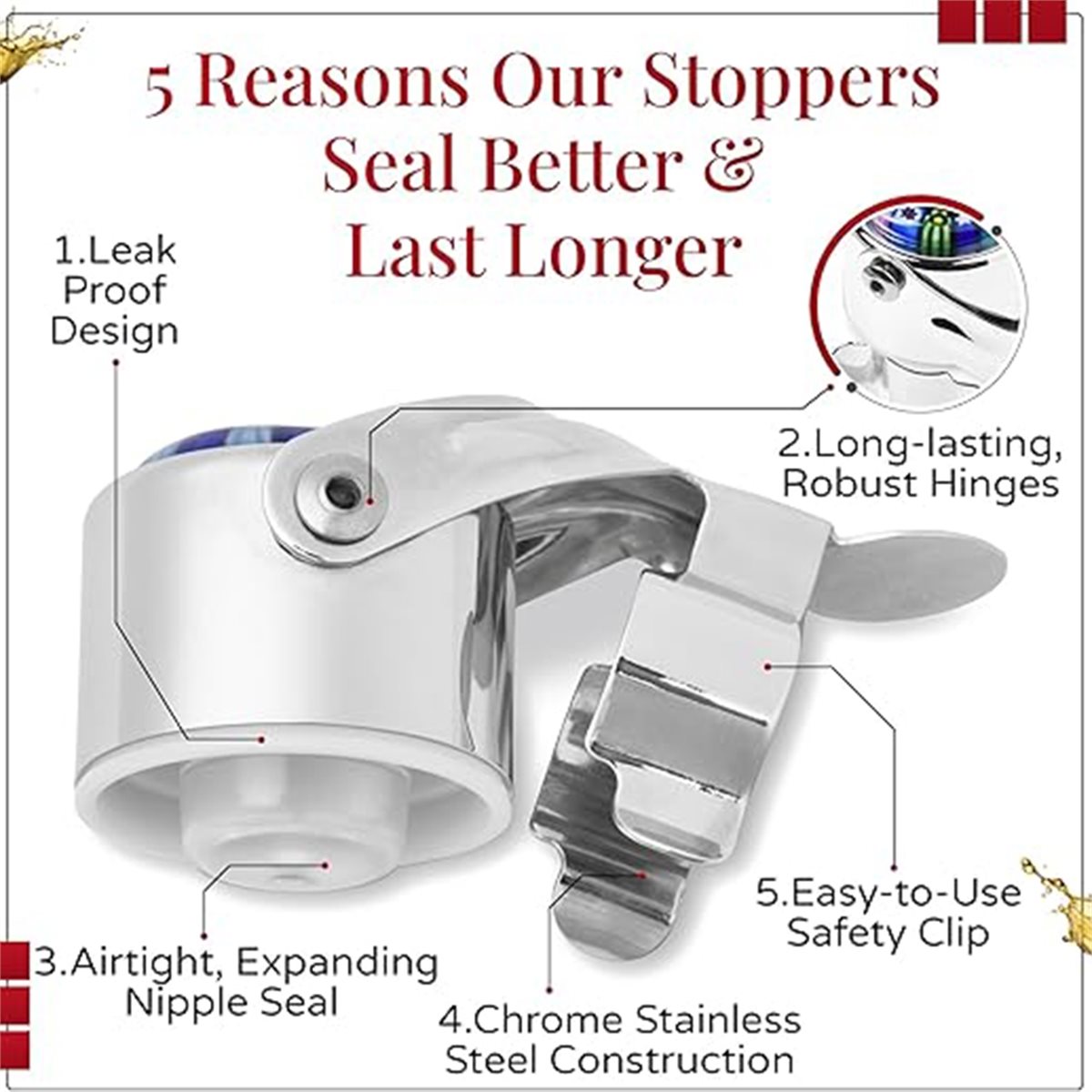 (A02R) سدادتان للنبيذ والشمبان - مراجعة Wine & Beer Quito وسعره